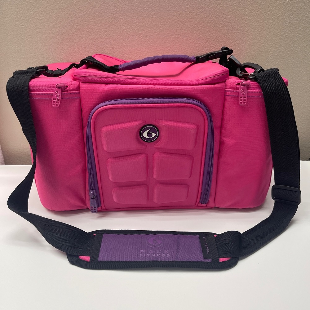 Six Pack Fitness Innovator Meal Prep Bag Pink Gym Travel Cooler